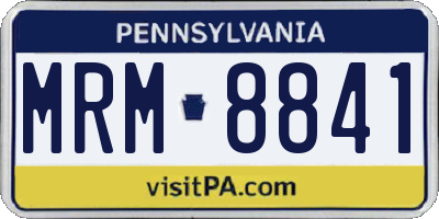 PA license plate MRM8841