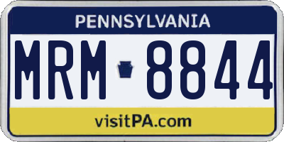 PA license plate MRM8844