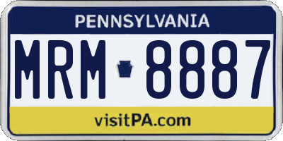 PA license plate MRM8887