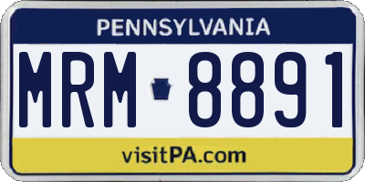PA license plate MRM8891