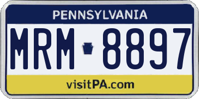 PA license plate MRM8897