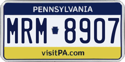 PA license plate MRM8907