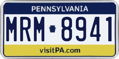 PA license plate MRM8941