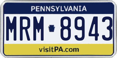 PA license plate MRM8943