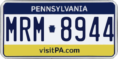 PA license plate MRM8944