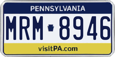 PA license plate MRM8946