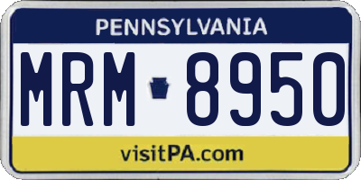 PA license plate MRM8950