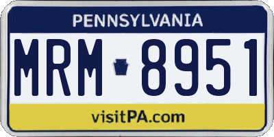 PA license plate MRM8951