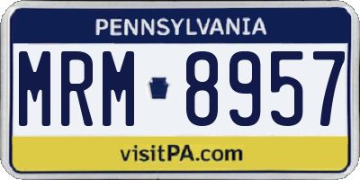 PA license plate MRM8957