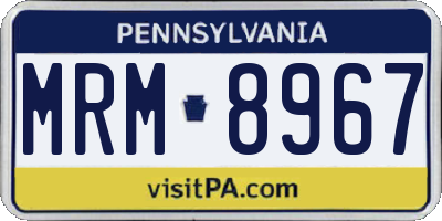 PA license plate MRM8967
