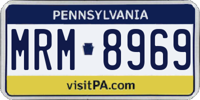 PA license plate MRM8969