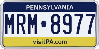 PA license plate MRM8977