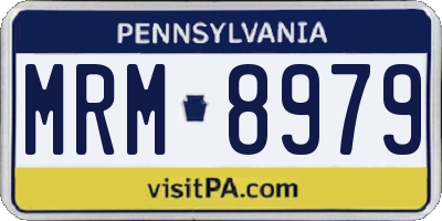 PA license plate MRM8979
