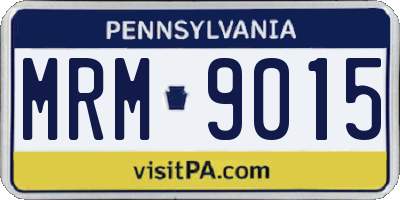 PA license plate MRM9015