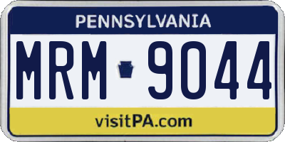 PA license plate MRM9044