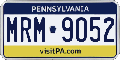 PA license plate MRM9052