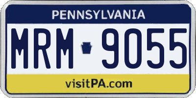 PA license plate MRM9055