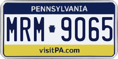 PA license plate MRM9065
