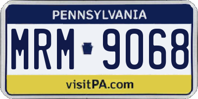 PA license plate MRM9068