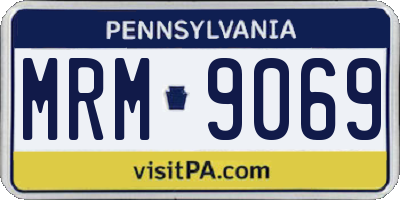 PA license plate MRM9069
