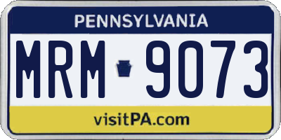 PA license plate MRM9073