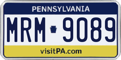 PA license plate MRM9089