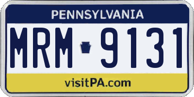 PA license plate MRM9131