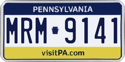 PA license plate MRM9141