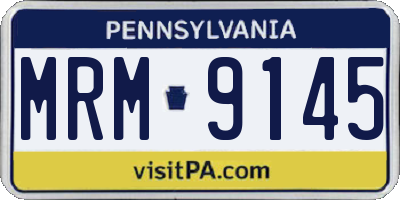 PA license plate MRM9145