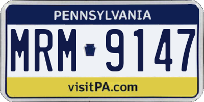 PA license plate MRM9147