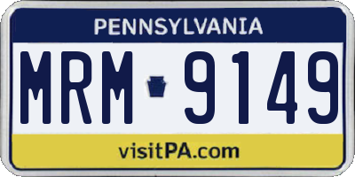 PA license plate MRM9149