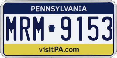 PA license plate MRM9153
