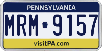 PA license plate MRM9157