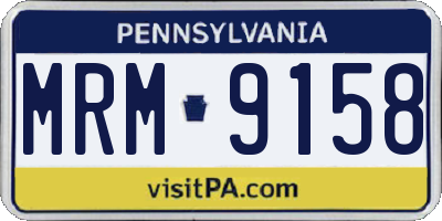 PA license plate MRM9158