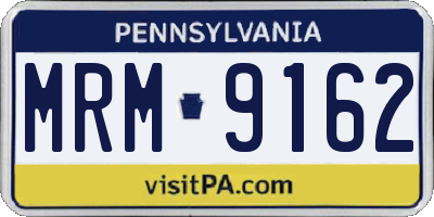 PA license plate MRM9162