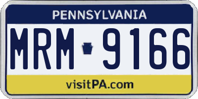 PA license plate MRM9166