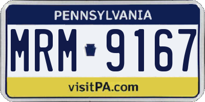 PA license plate MRM9167