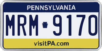PA license plate MRM9170