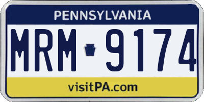PA license plate MRM9174