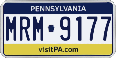 PA license plate MRM9177