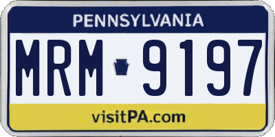 PA license plate MRM9197