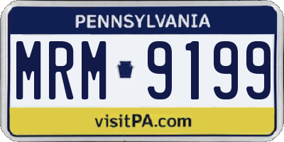 PA license plate MRM9199