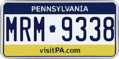 PA license plate MRM9338