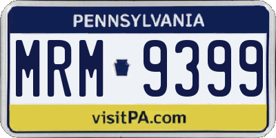 PA license plate MRM9399