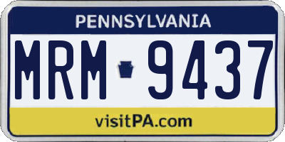 PA license plate MRM9437