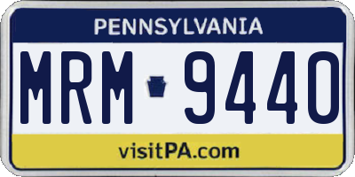 PA license plate MRM9440