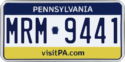 PA license plate MRM9441