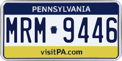 PA license plate MRM9446