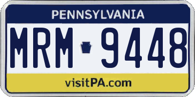 PA license plate MRM9448
