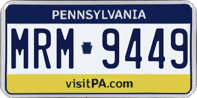 PA license plate MRM9449
